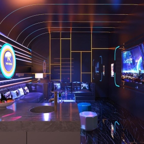 现代KTV包厢3D模型下载